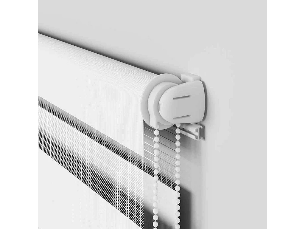 Estor cebra blanco 40x150 cm tejido ancho 35,9 cm poliéster