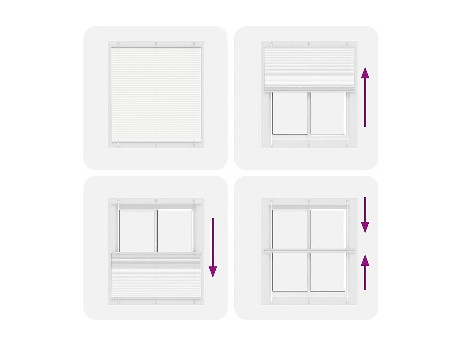 Plissé rolgordijn 120x150 cm stofbreedte 119,4cm polyester wit