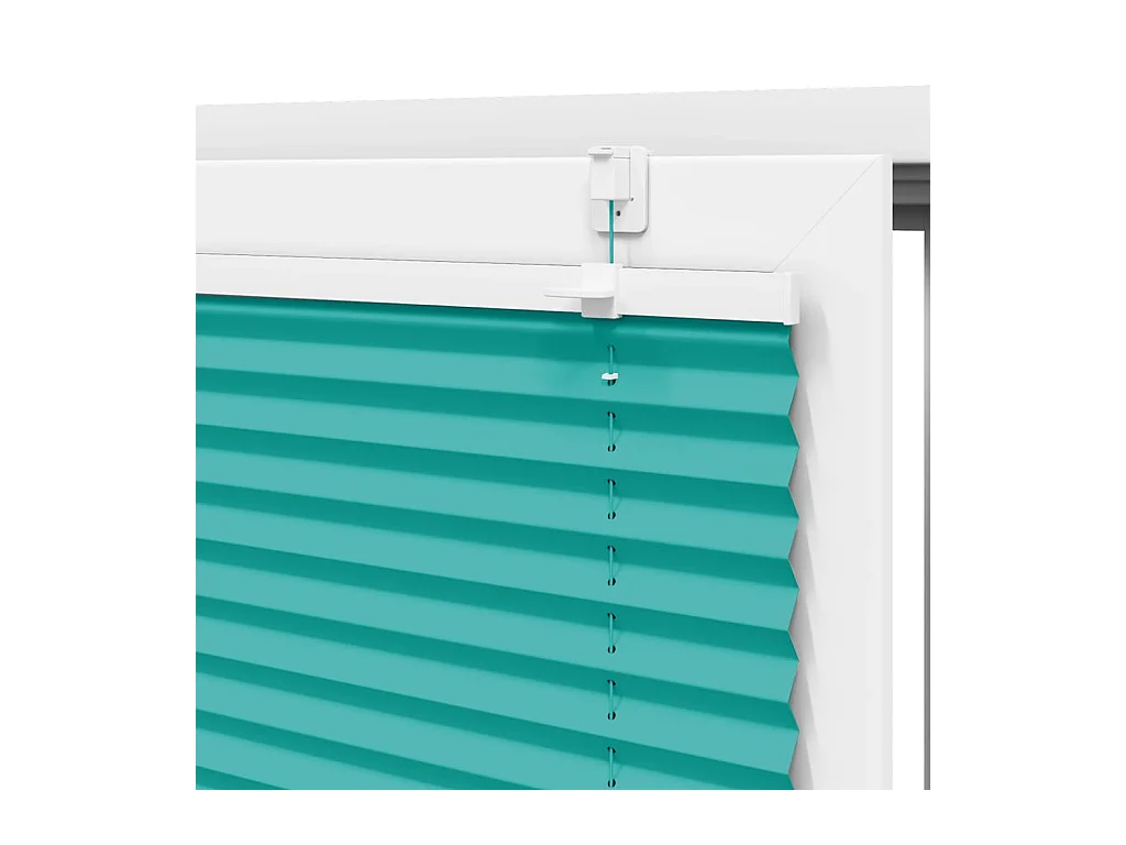 Store plissé vert pétrole 45x100 cm largeur du tissu 44,4 cm