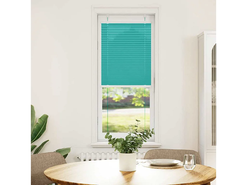 Estor Plisado verde petróleo 45x100 cm Tela Ancho 44,4 cm