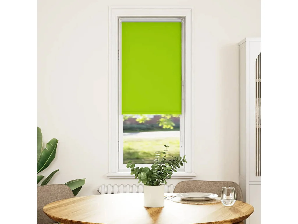 Estor Enrollable Opaco hojas verde 40x175 cm Tela Ancho 35,7 cm