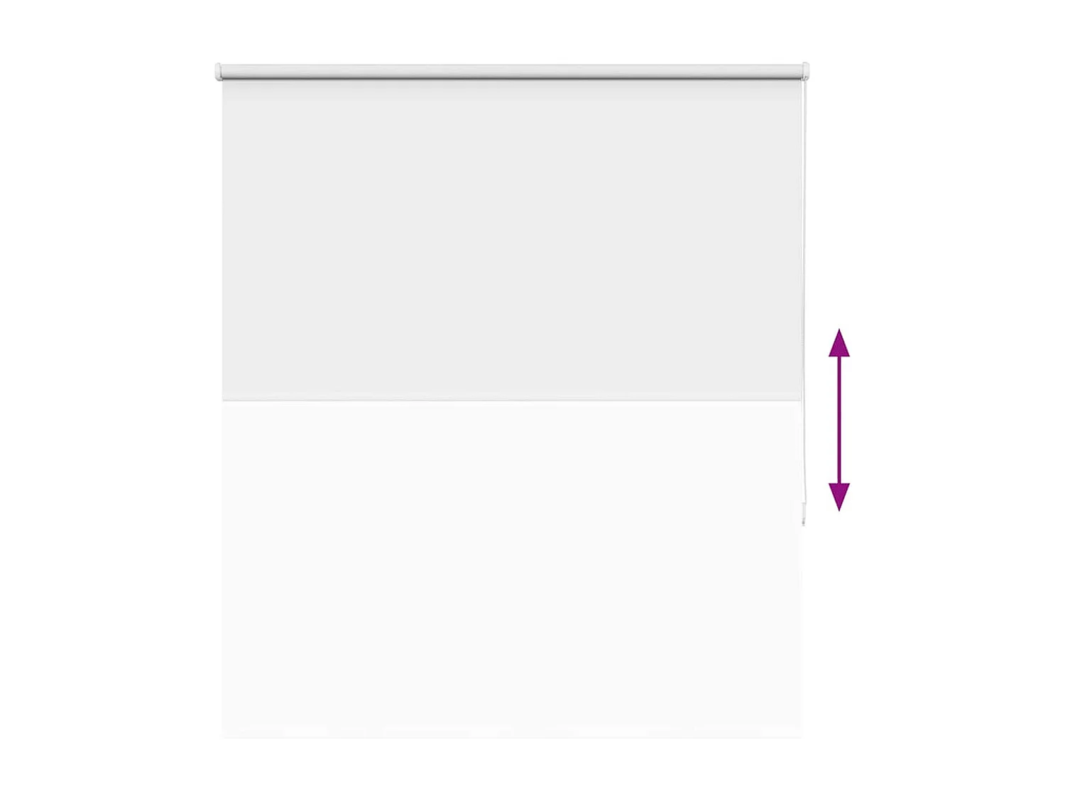 Estor Enrollable Opaco blanco 130x130 cm Tela Ancho 126,6 cm