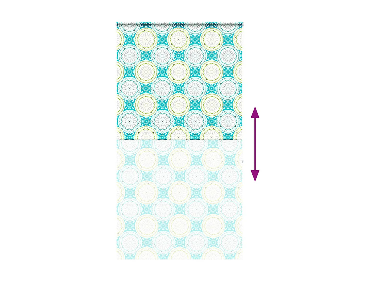 Doucherolgordijn met cassette 120x240 cm stofbreedte 116 cm