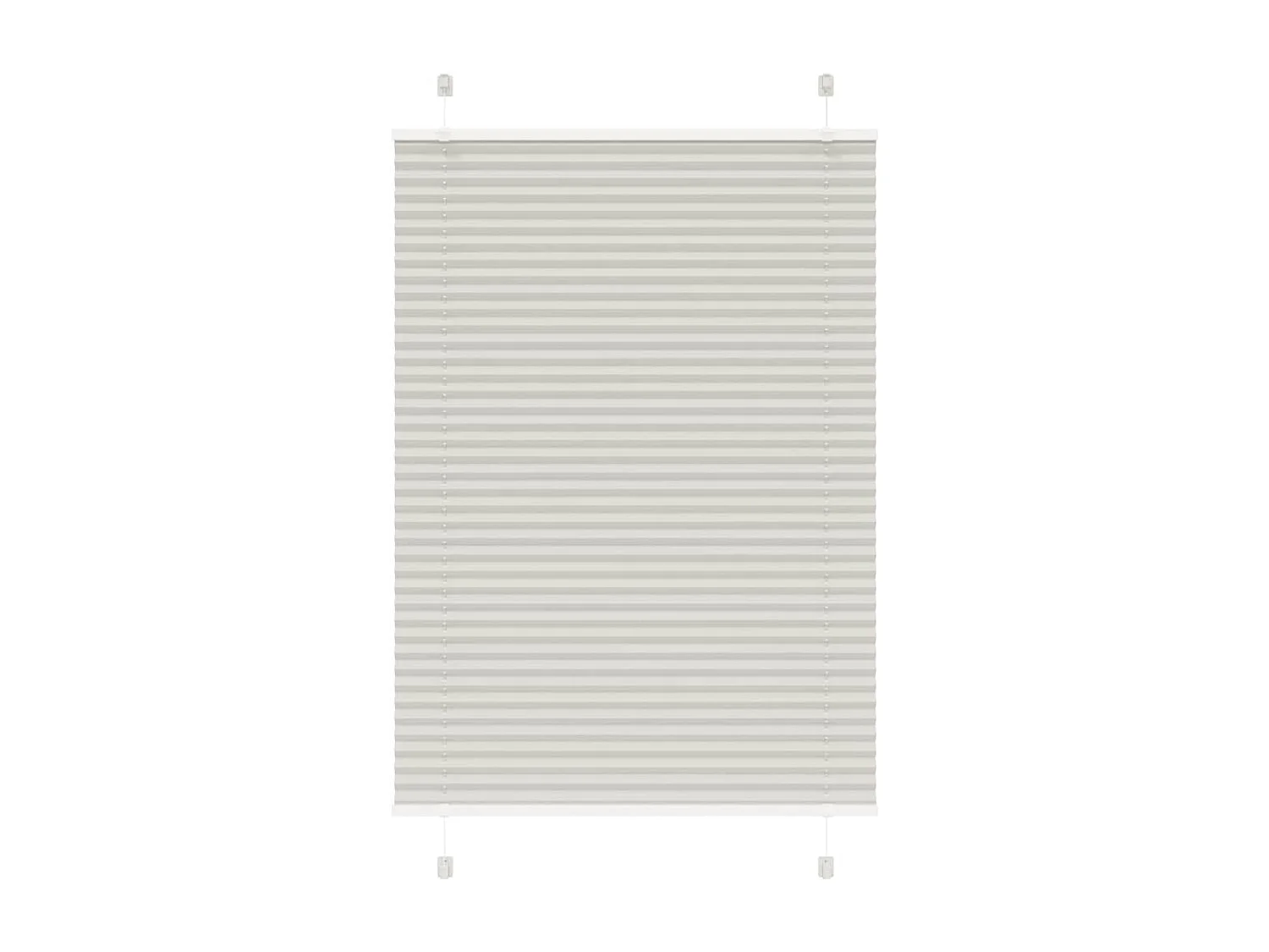 Store plissé gris clair 100x100 cm largeur du tissu 99,4cm