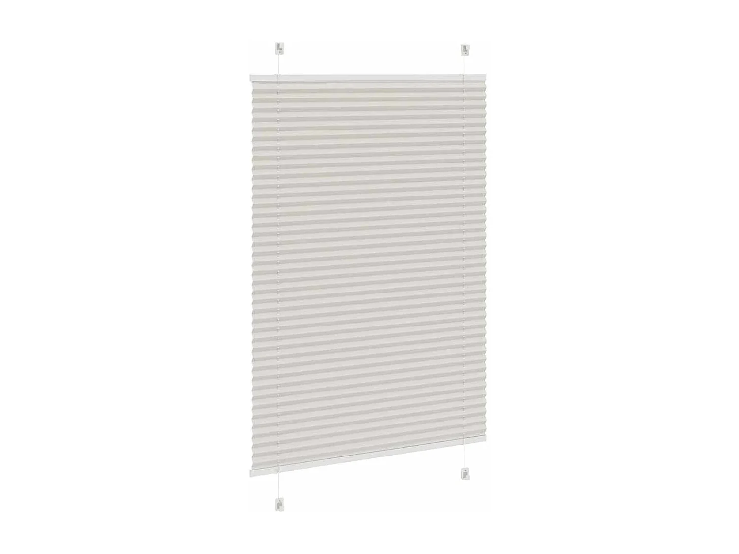 Store plissé gris clair 100x100 cm largeur du tissu 99,4cm