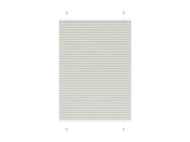 Estor Plisado gris claro 100x100 cm Tela Ancho 99,4cm Poliéster