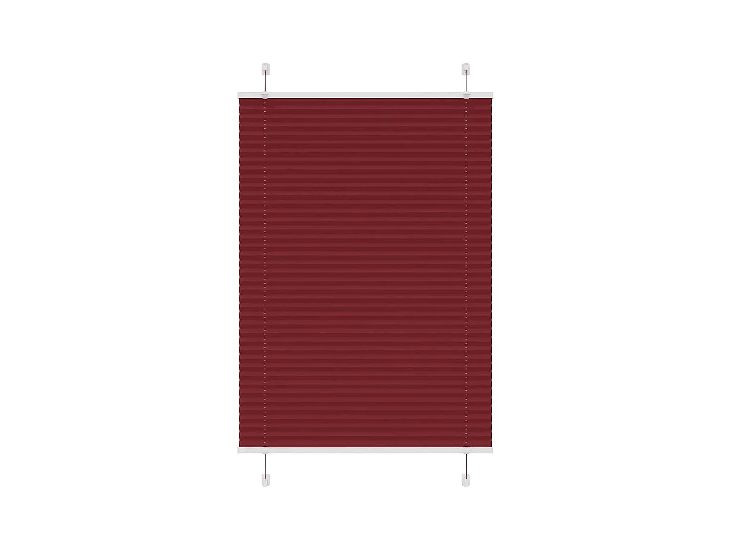Estor Plisado rojo burdeos 90x100 cm Tela Ancho 89,4 cm