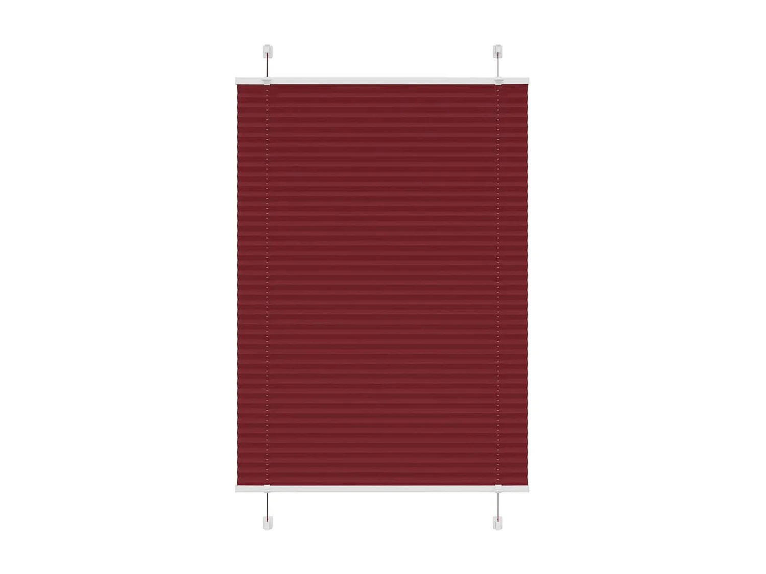 Store plissé rouge bordeaux 90x100 cm largeur du tissu 89,4 cm