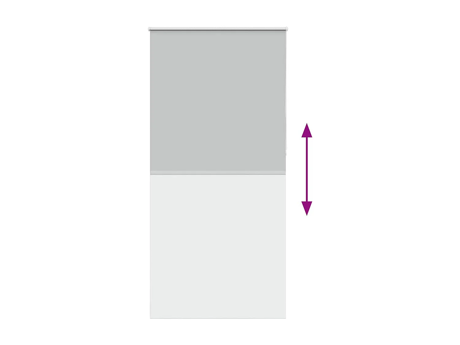 Estor Enrollable Opaco gris claro 100x230 cm Tela Ancho 95,7 cm