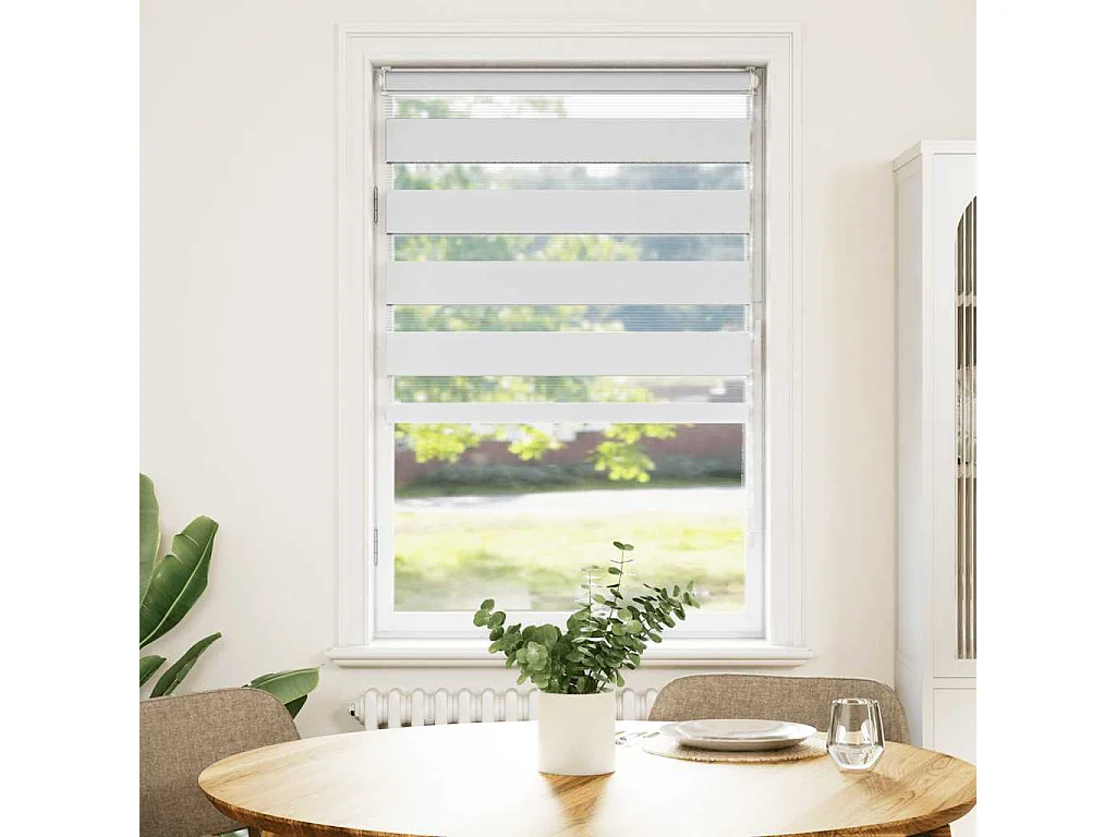 Store zèbre blanc 80x100 cm largeur du tissu 75,9 cm polyester