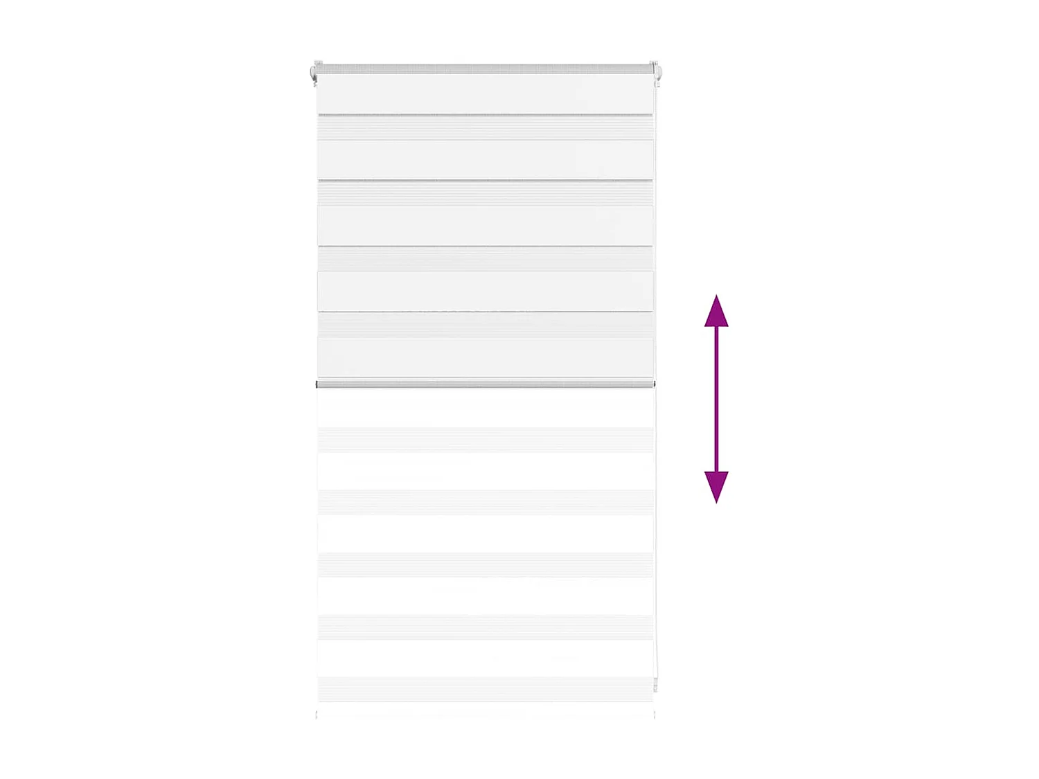 Store zèbre blanc 80x100 cm largeur du tissu 75,9 cm polyester