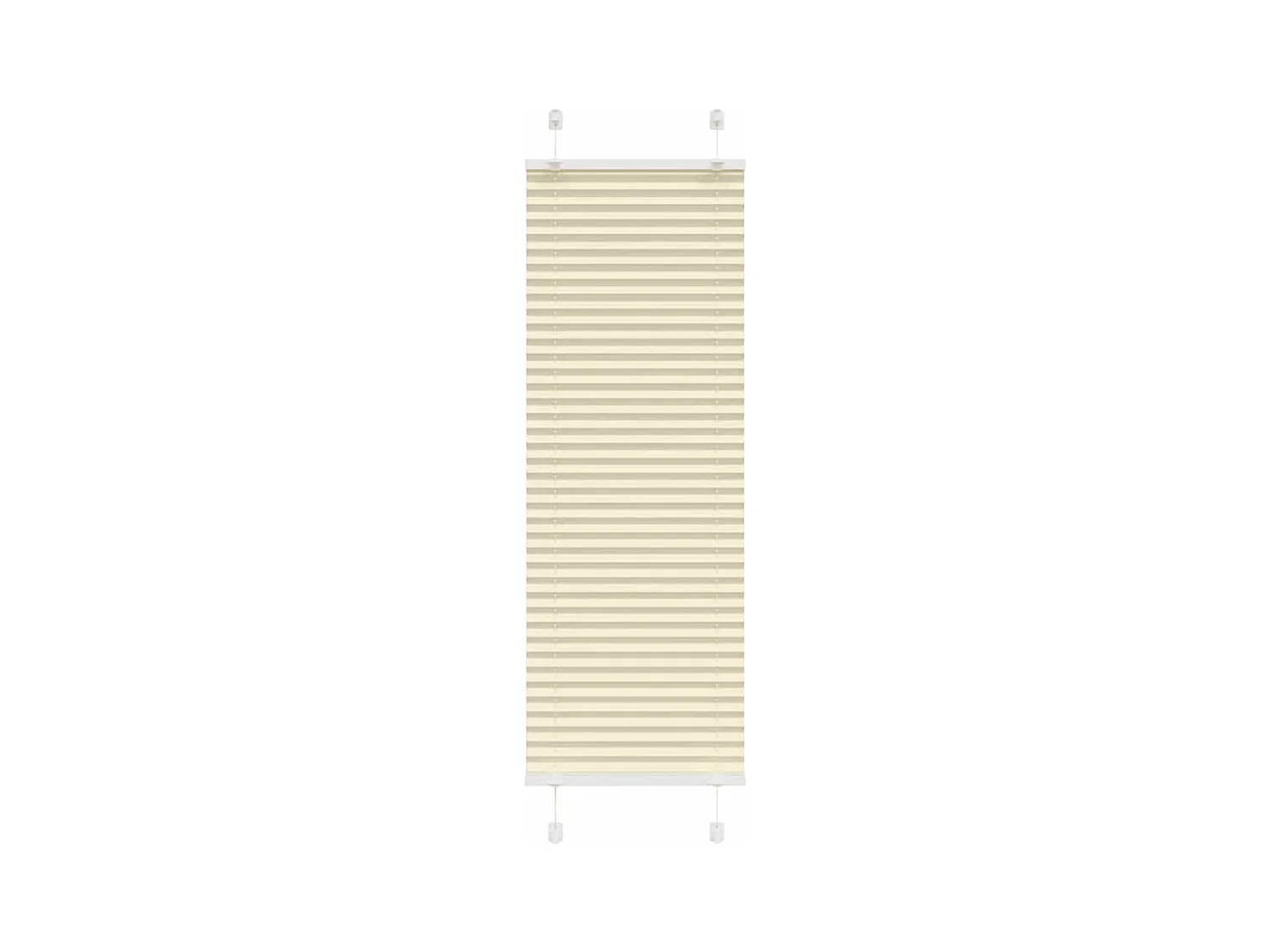 Store plissé crème 45x100 cm largeur du tissu 44,4 cm polyester