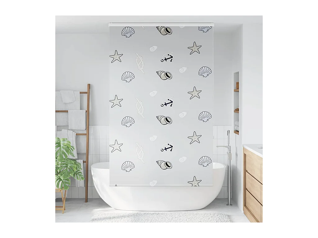 Store enrouleur de douche avec cassette largeur du tissu 136 cm