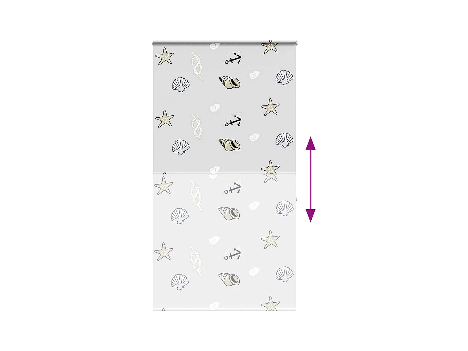 Store enrouleur de douche avec cassette largeur du tissu 136 cm