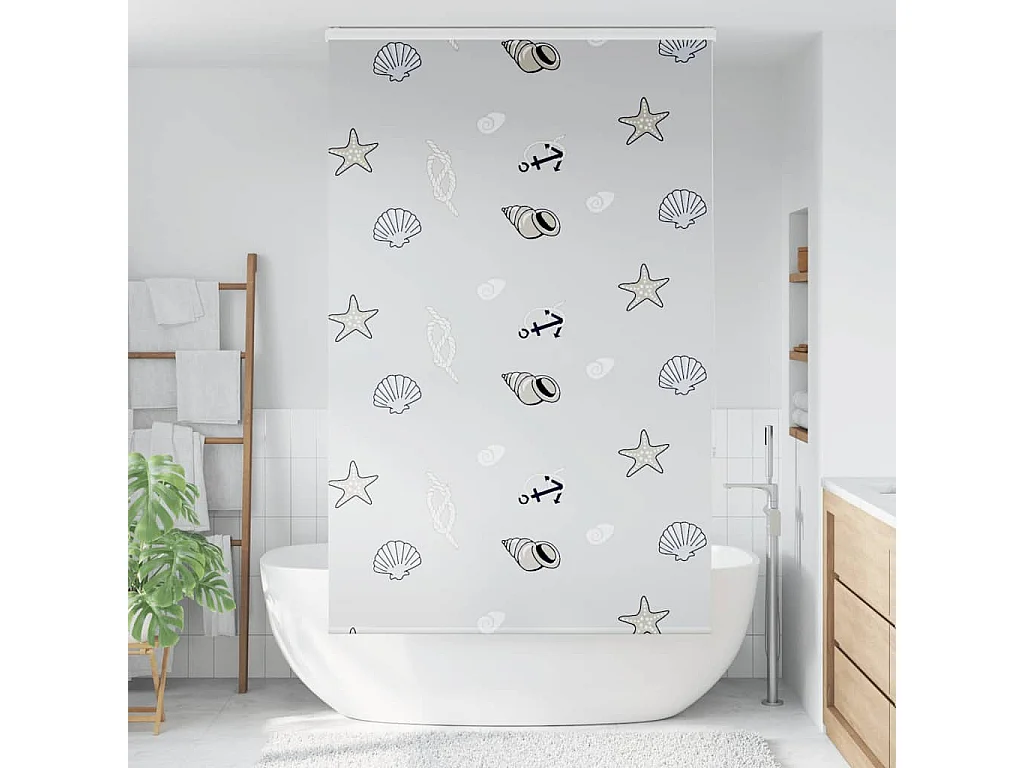 Store enrouleur de douche avec cassette largeur du tissu 136 cm