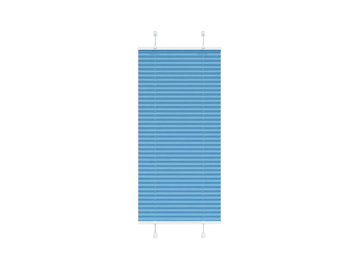 Store plissé bleu 65x100 cm largeur du tissu 64,4 cm polyester