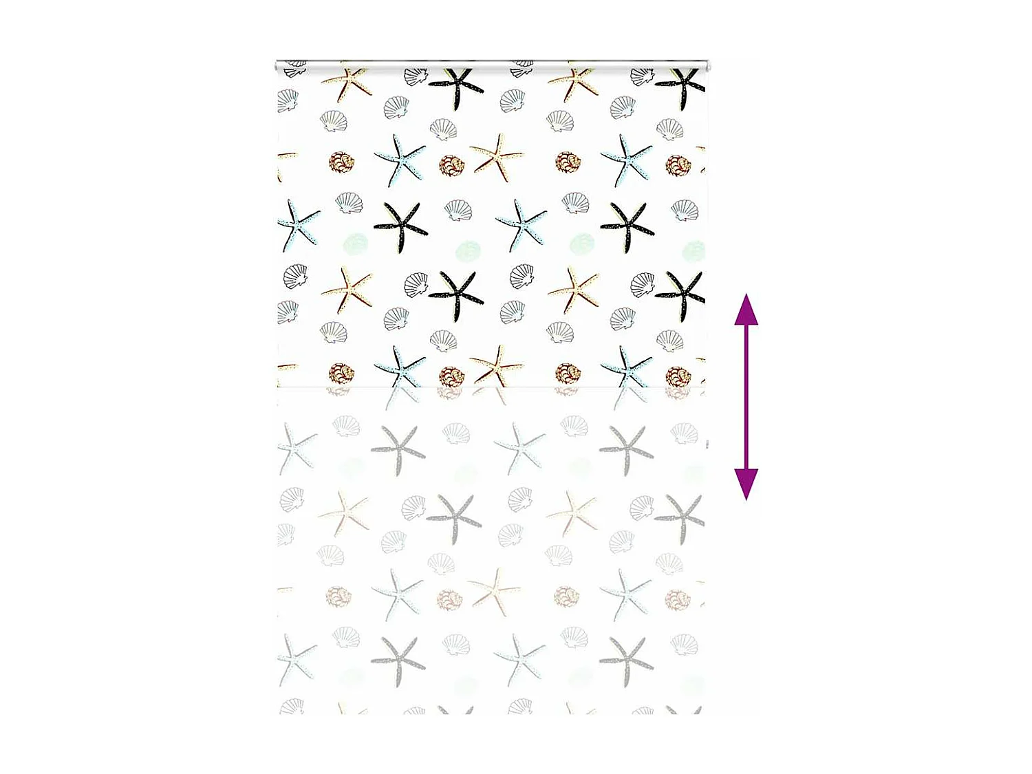 Store enrouleur de douche avec cassette largeur du tissu 156 cm