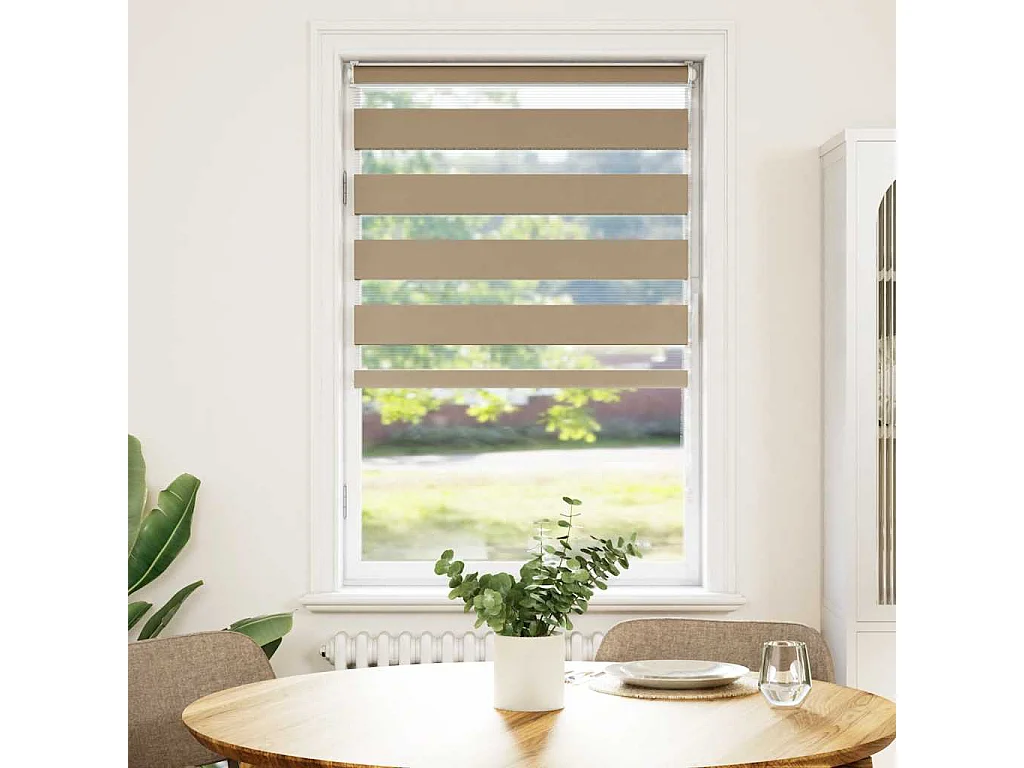 Zebra Blind 75x100 cm stofbreedte 70,9 cm polyester zandbruin