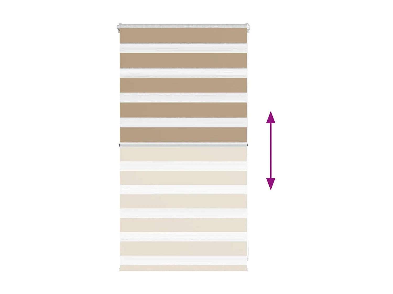 Zebra Blind 75x100 cm stofbreedte 70,9 cm polyester zandbruin