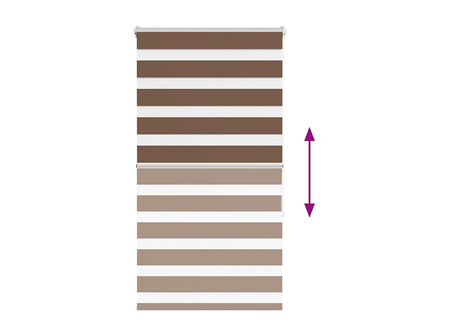 Zebra rolgordijn 85x150 cm stofbreedte 80,9 cm polyester bruin