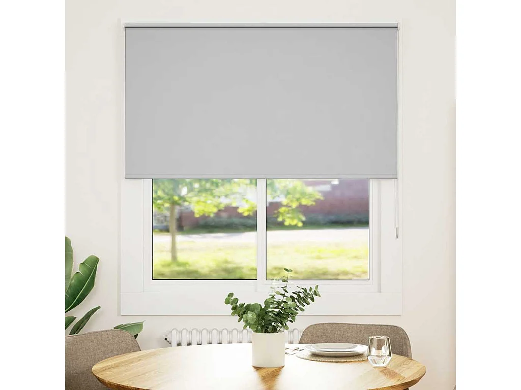 Estor Enrollable Opaco gris claro 130x175cm Tela Ancho 126,6cm