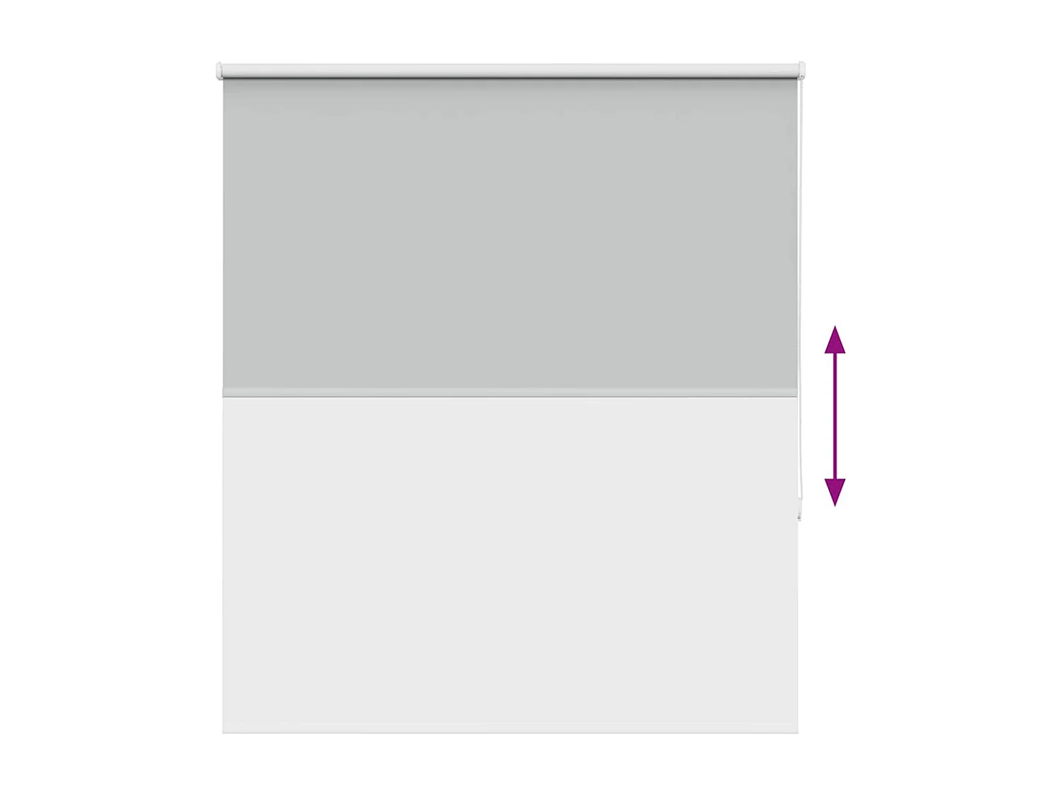 Estor Enrollable Opaco gris claro 130x175cm Tela Ancho 126,6cm