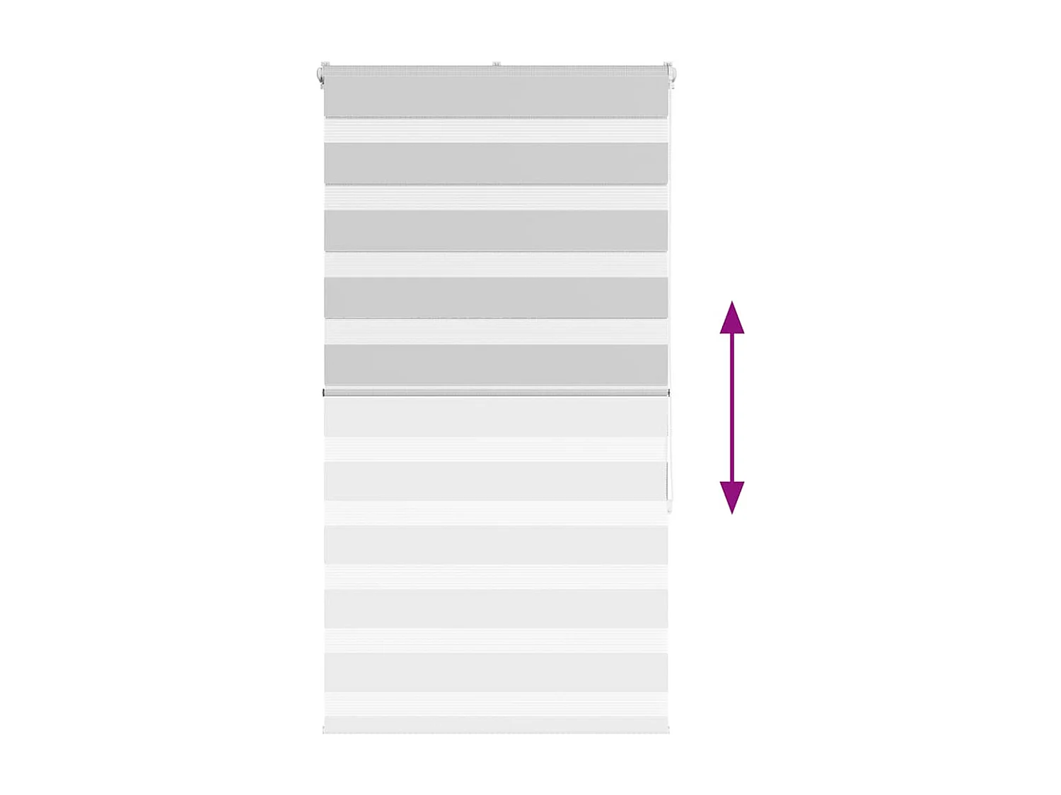 Store zèbre gris clair largeur du tissu 85,9 cm polyester