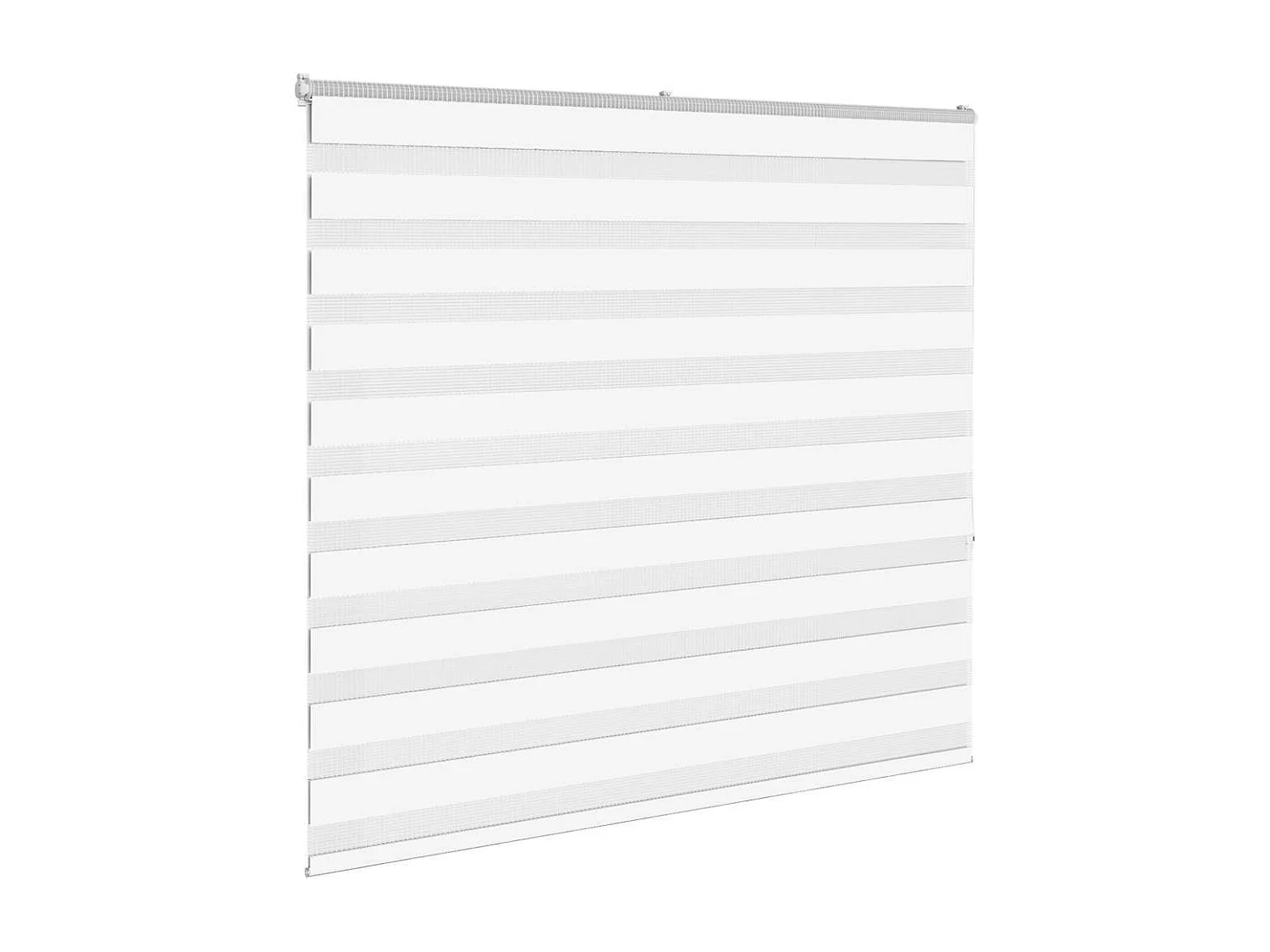 Store zèbre blanc 155x150 cm largeur du tissu 150,9cm polyester