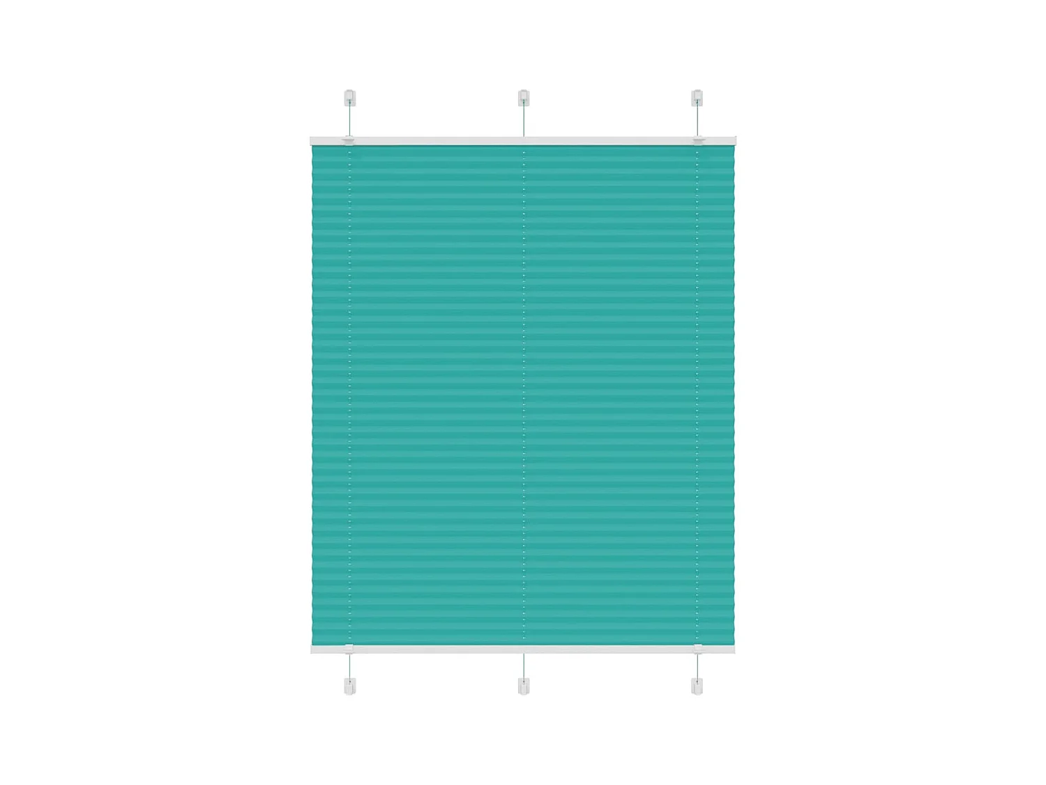 Store plissé vert pétrole 105x150cm largeur du tissu 104,4cm
