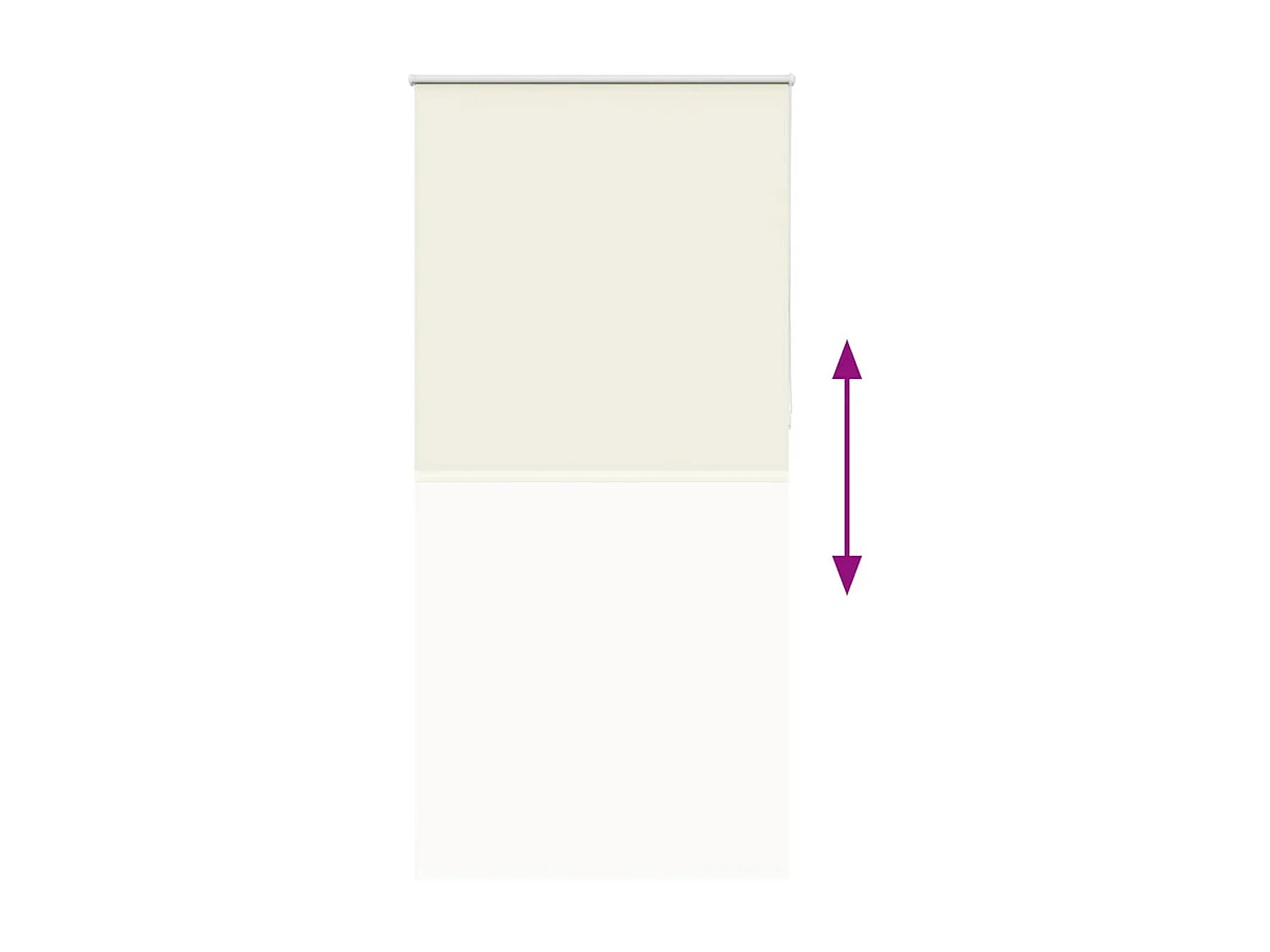 Estor Enrollable Opaco Blanco Roto 90x210cm Tela Ancho 85,7cm