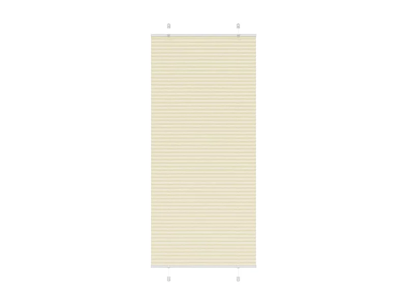 Store plissé crème 95x200 cm largeur du tissu 94,4 cm polyester