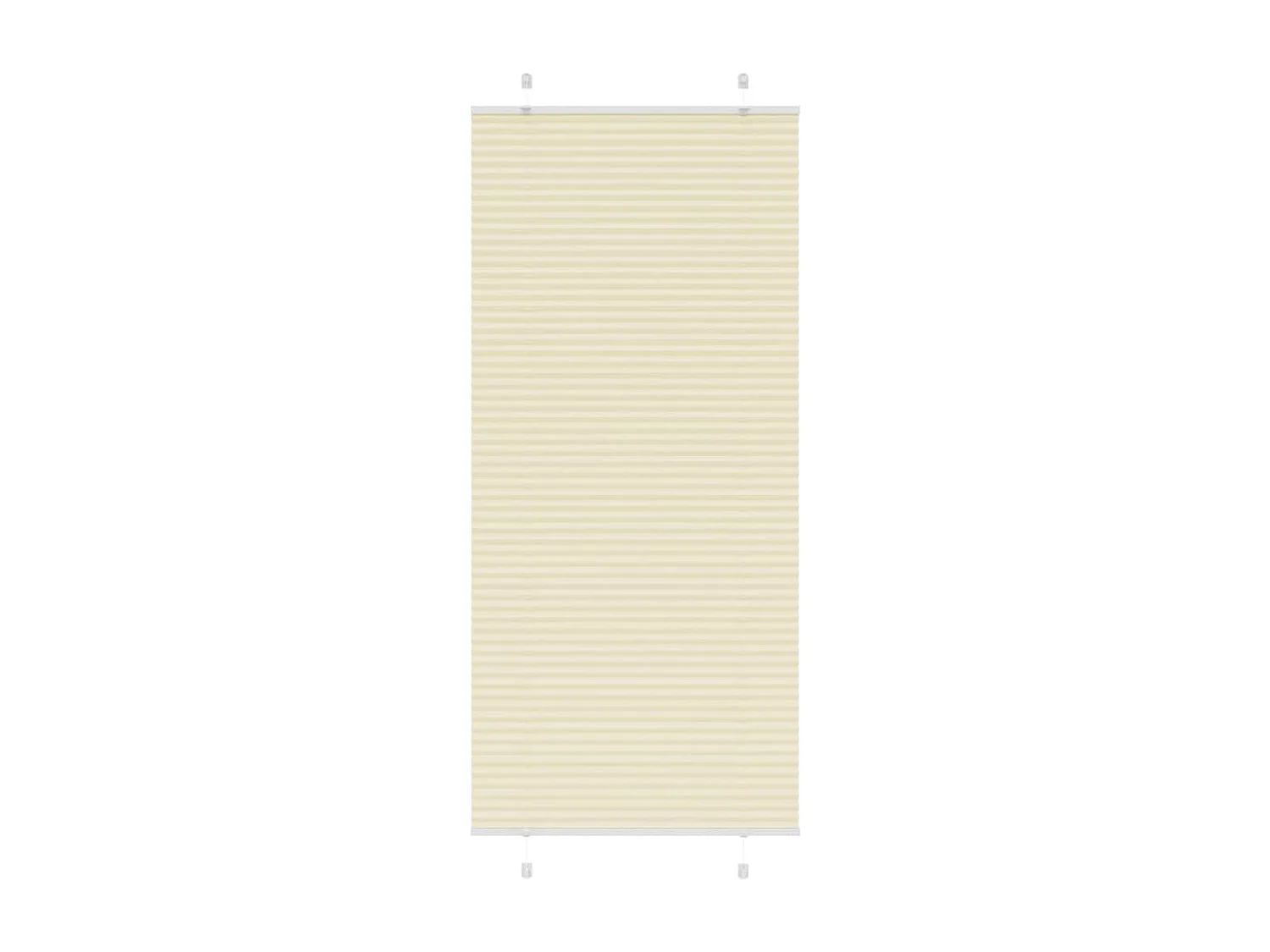 Store plissé crème 95x200 cm largeur du tissu 94,4 cm polyester