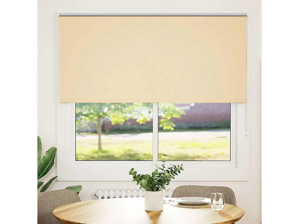 Estor Enrollable Opaco Beige 160x130 cm Tela Ancho 156,6 cm