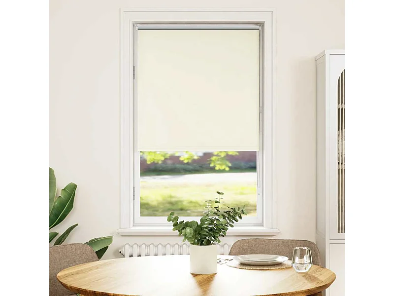 Store enrouleur occultant blanc cassé 70x130cm largeur du tissu