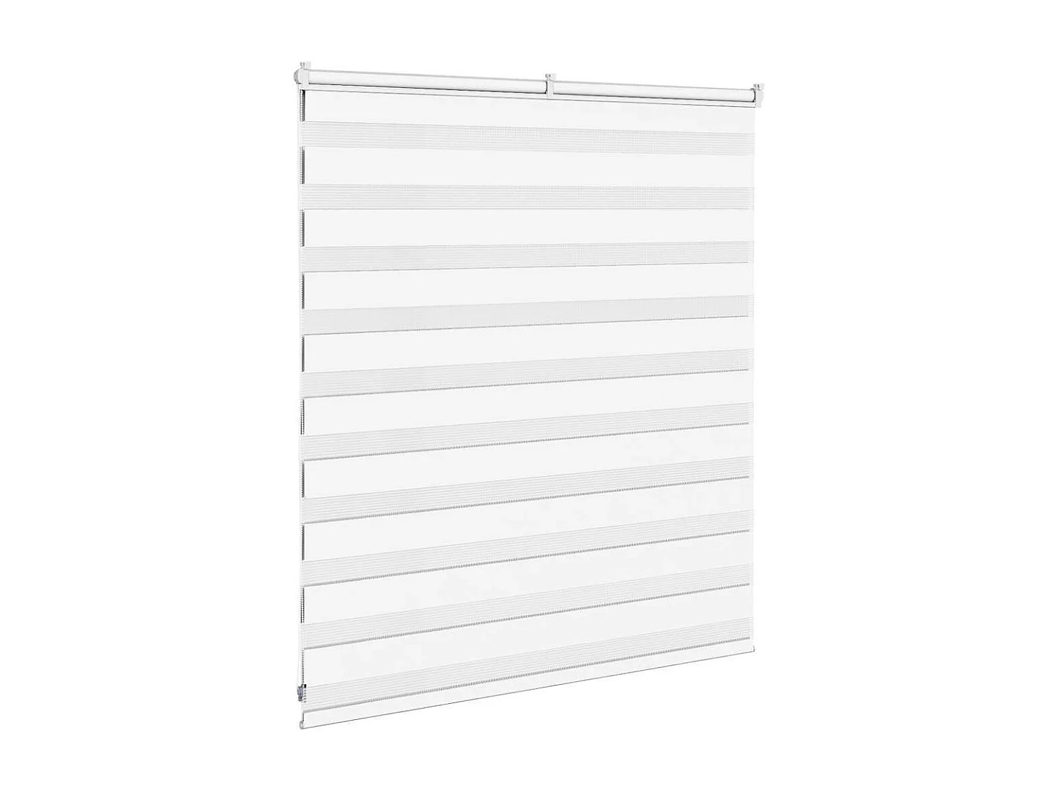 Zebra Blind 130x100 cm stofbreedte 125,9 cm polyester wit
