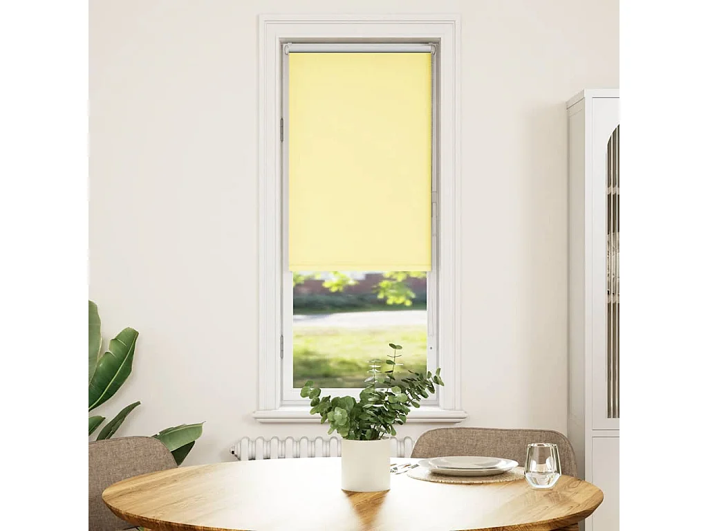 Estor Enrollable Opaco Amarillo 55x150 cm Tela Ancho 50,7 cm