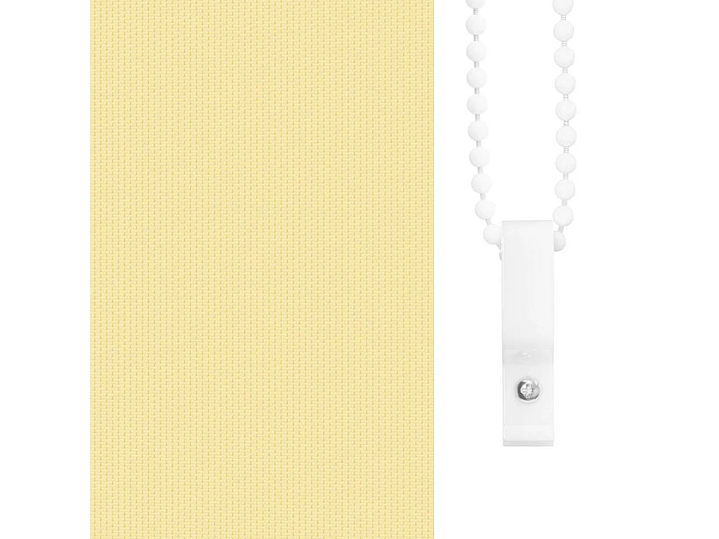 Store enrouleur occultant jaune largeur du tissu 50,7 cm