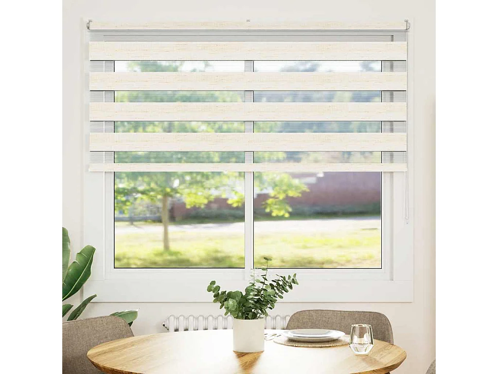 Estor cebra beige mármol tejido ancho 155,9 cm poliéster