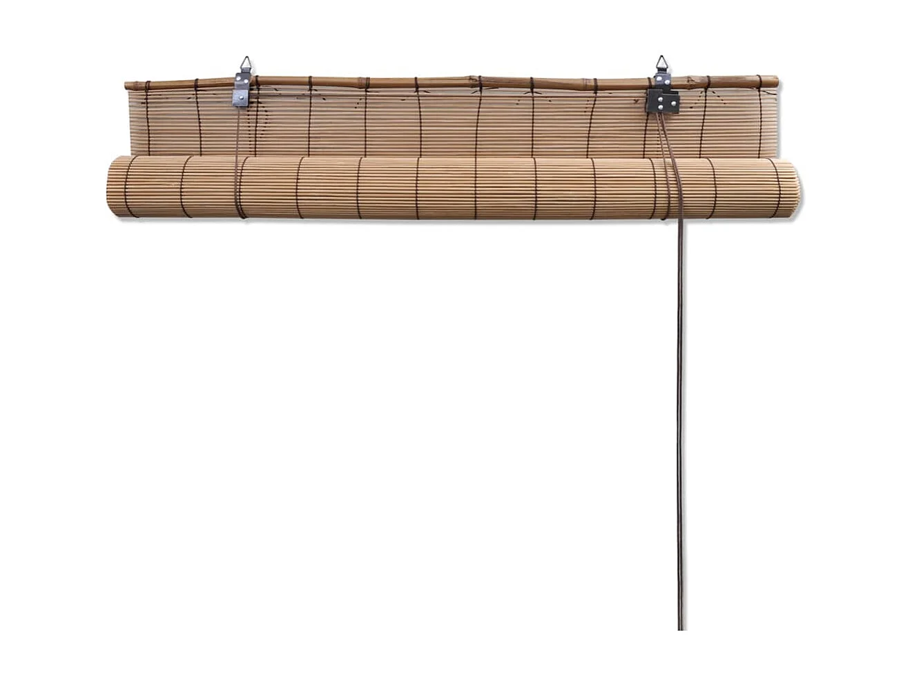 Rolgordijn 100x220 cm bamboe bruin