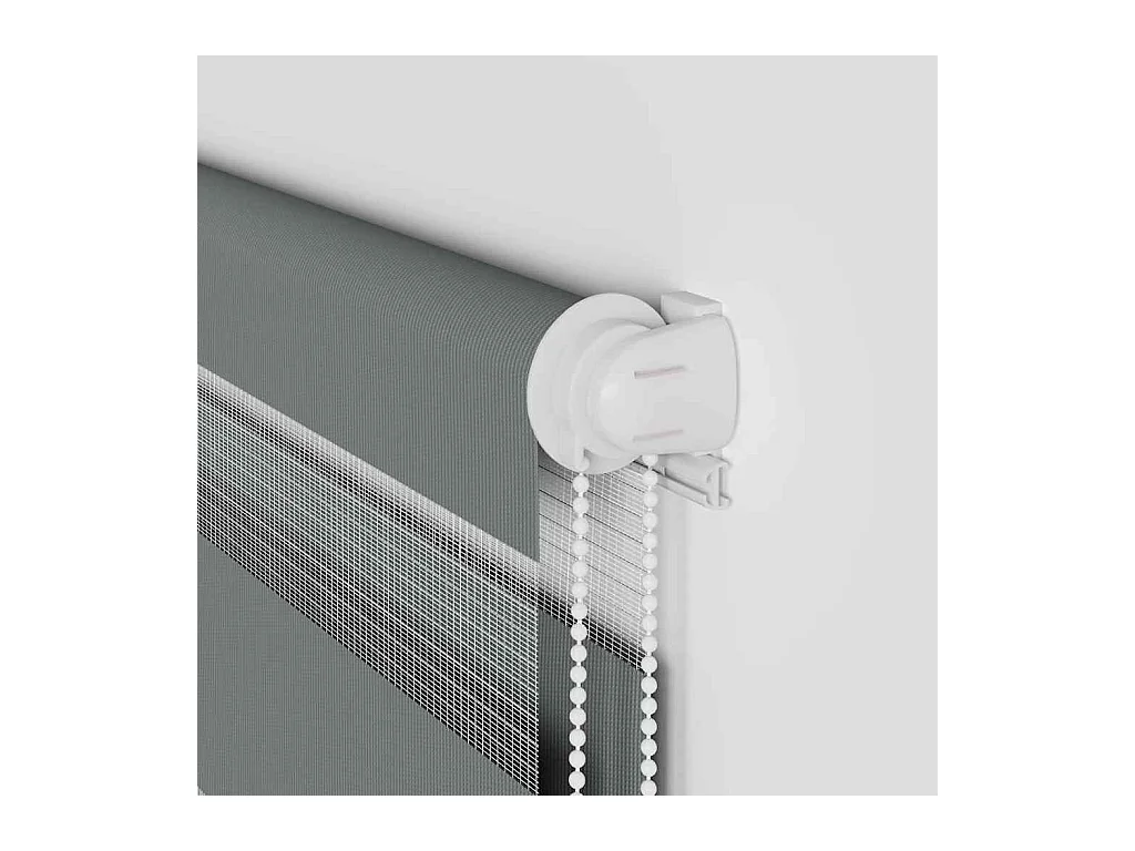 Store zèbre gris foncé largeur du tissu 140,9 cm polyester