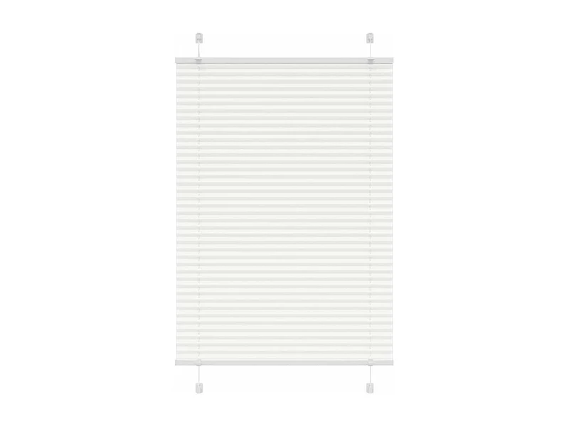 Store plissé blanc 100x100 cm largeur du tissu 99,4cm polyester