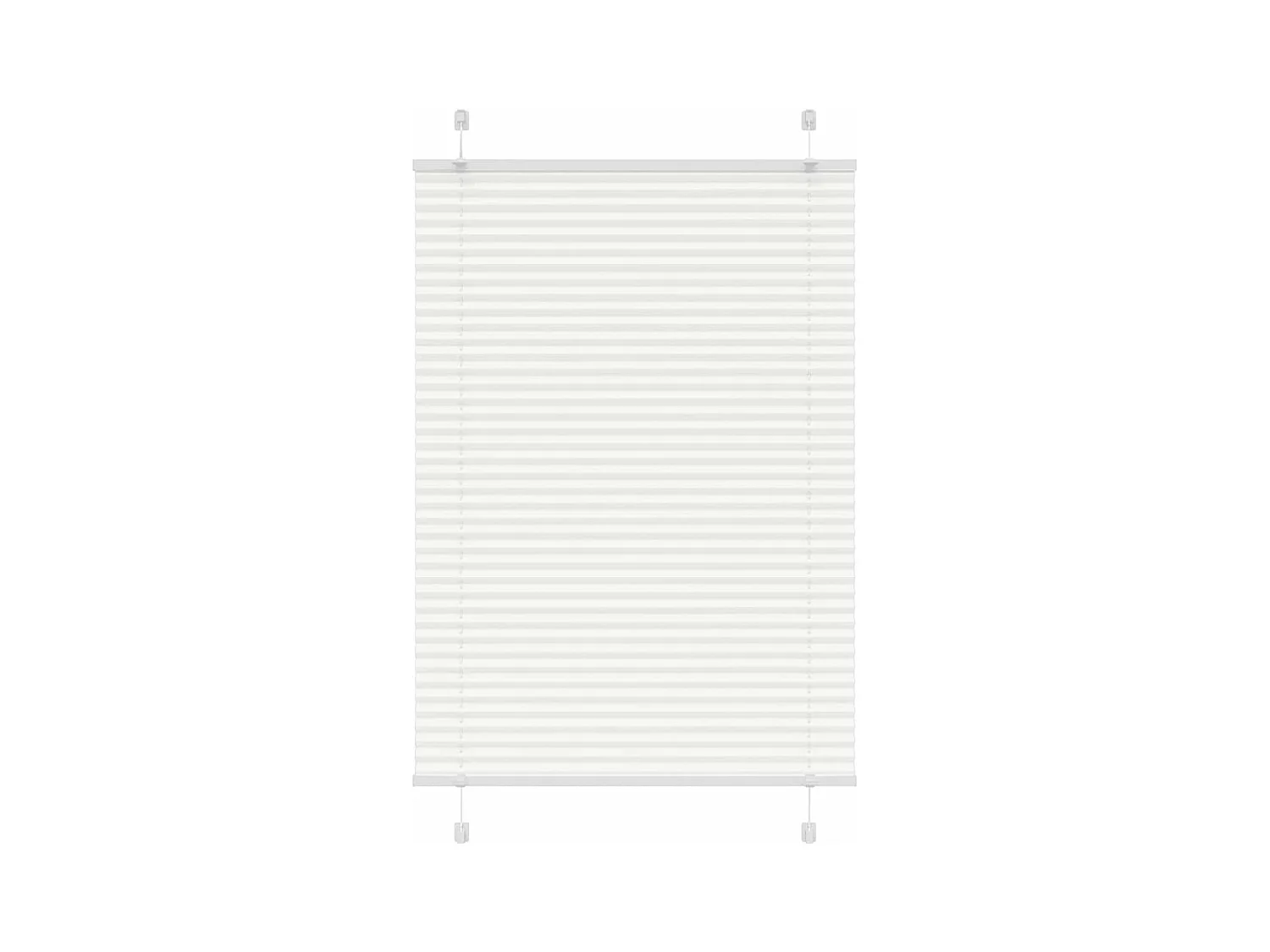 Plissé rolgordijn 100x100 cm stofbreedte 99,4cm polyester wit