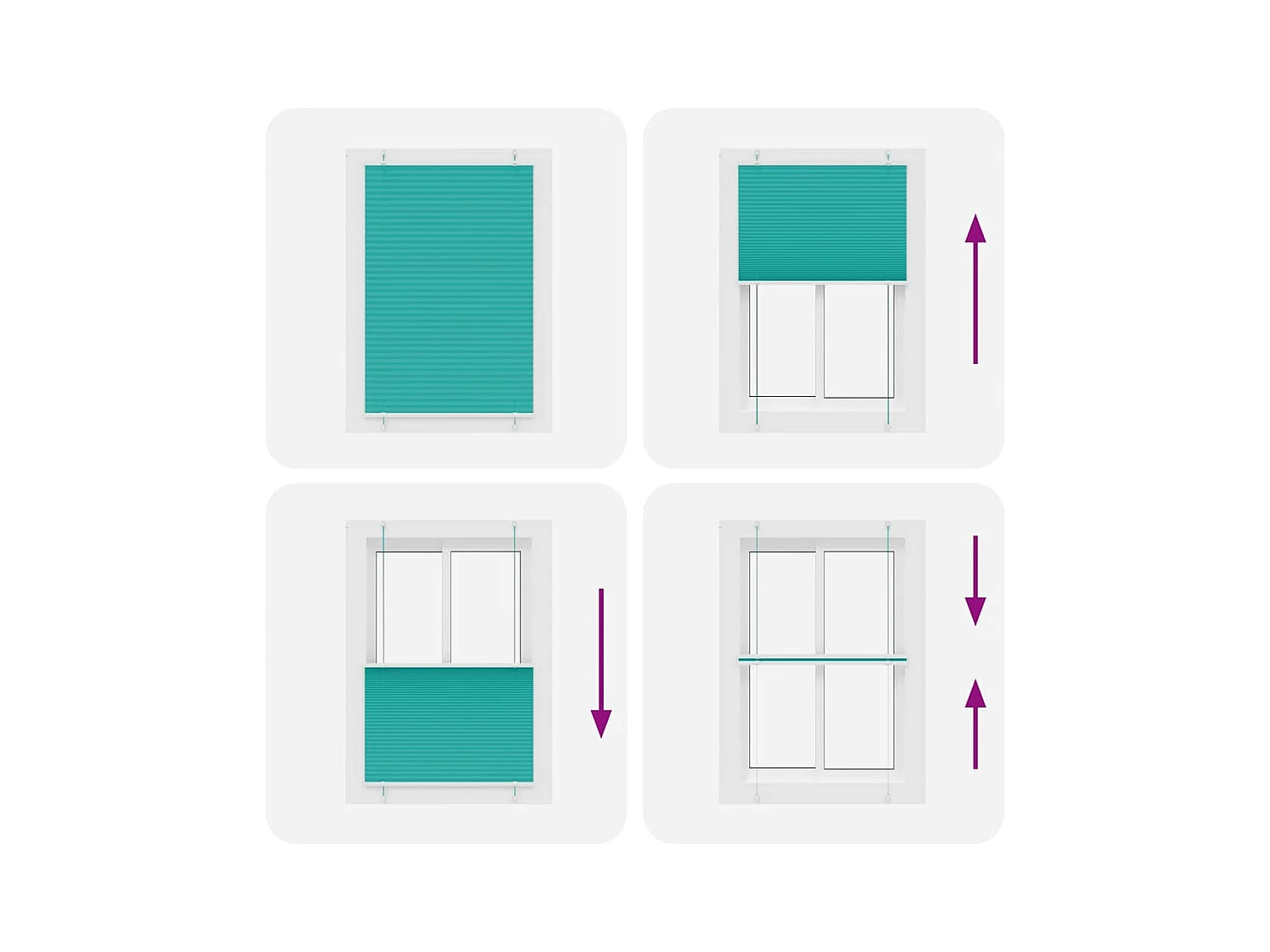 Plissé rolgordijn 95x100 cm stofbreedte 94,4 cm petrol groen