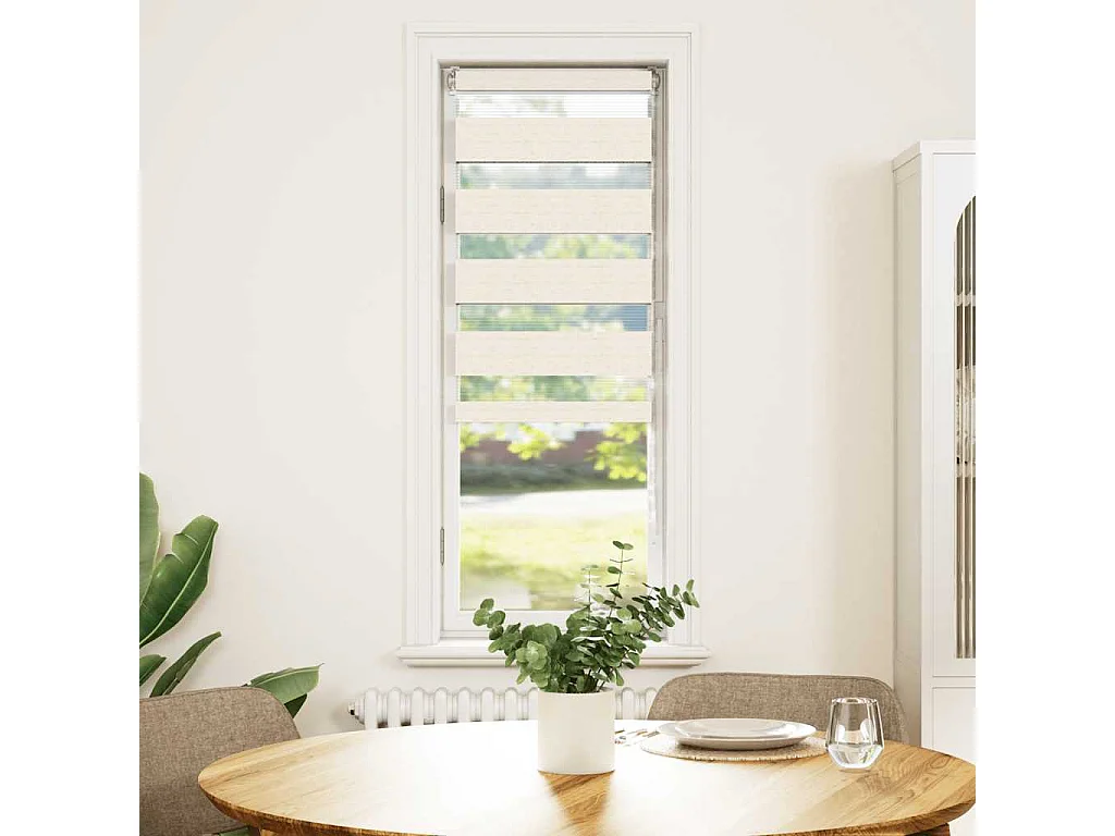 Estor cebra beige mármol tejido ancho 40,9 cm poliéster