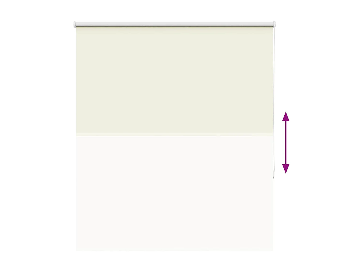 Store enrouleur occultant blanc cassé largeur du tissu 136,6 cm