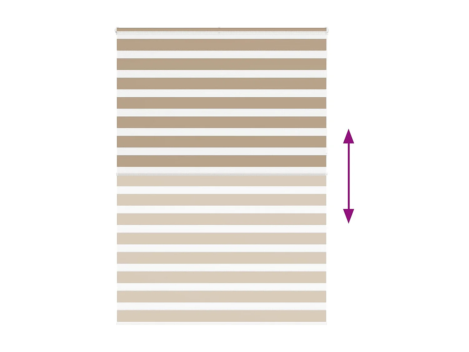 Zebra Blind 160x230 cm stofbreedte 155,9 cm polyester zandbruin