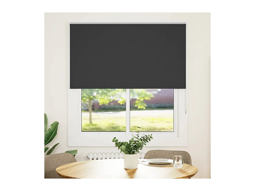 Estor Enrollable Opaco negro 135x150 cm Tela Ancho 131,6 cm