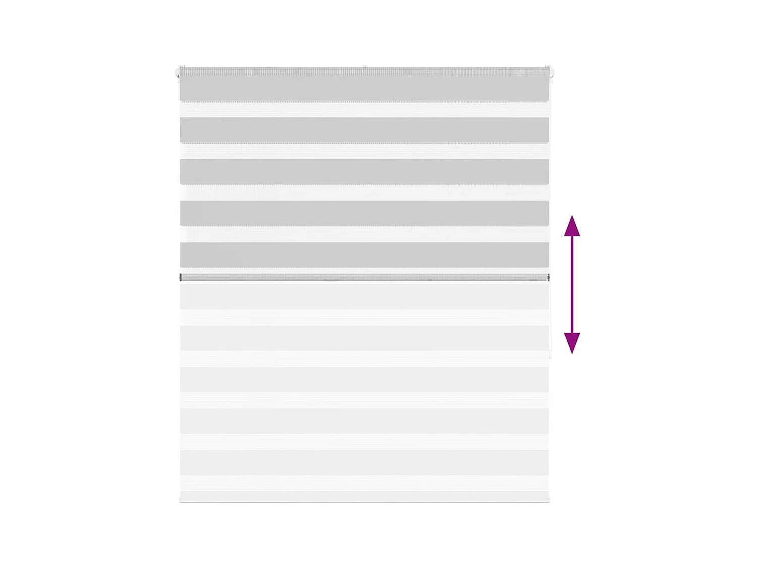 Store zèbre gris clair largeur du tissu 125,9 cm polyester