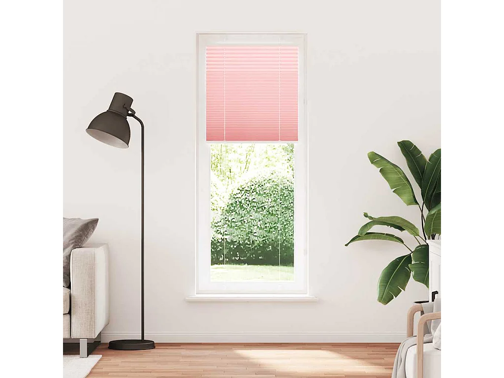 Rosa Plissada Cega 80x200 cm Largura Tecido 79,4 cm Poliéster