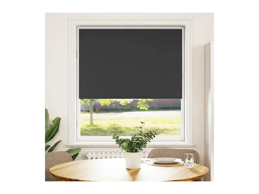 Estor Enrollable Opaco negro 90x150 cm Tela Ancho 85,7 cm